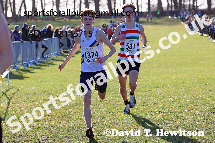 Mens under-17s 2025 Northern Cross Country Champs, Tatton Park, Knutsford, Cheshire. Photo: David T. Hewitson/Sports for All Pics